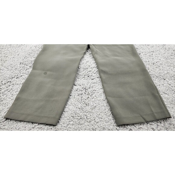 Lululemon Womens Crop Pant On The Fly Drawstring Pockets Grey Sage Casual Sz 4 - Picture 8 of 15
